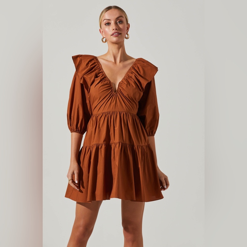 NWT Aster The Label Brown “Nixi” Dress